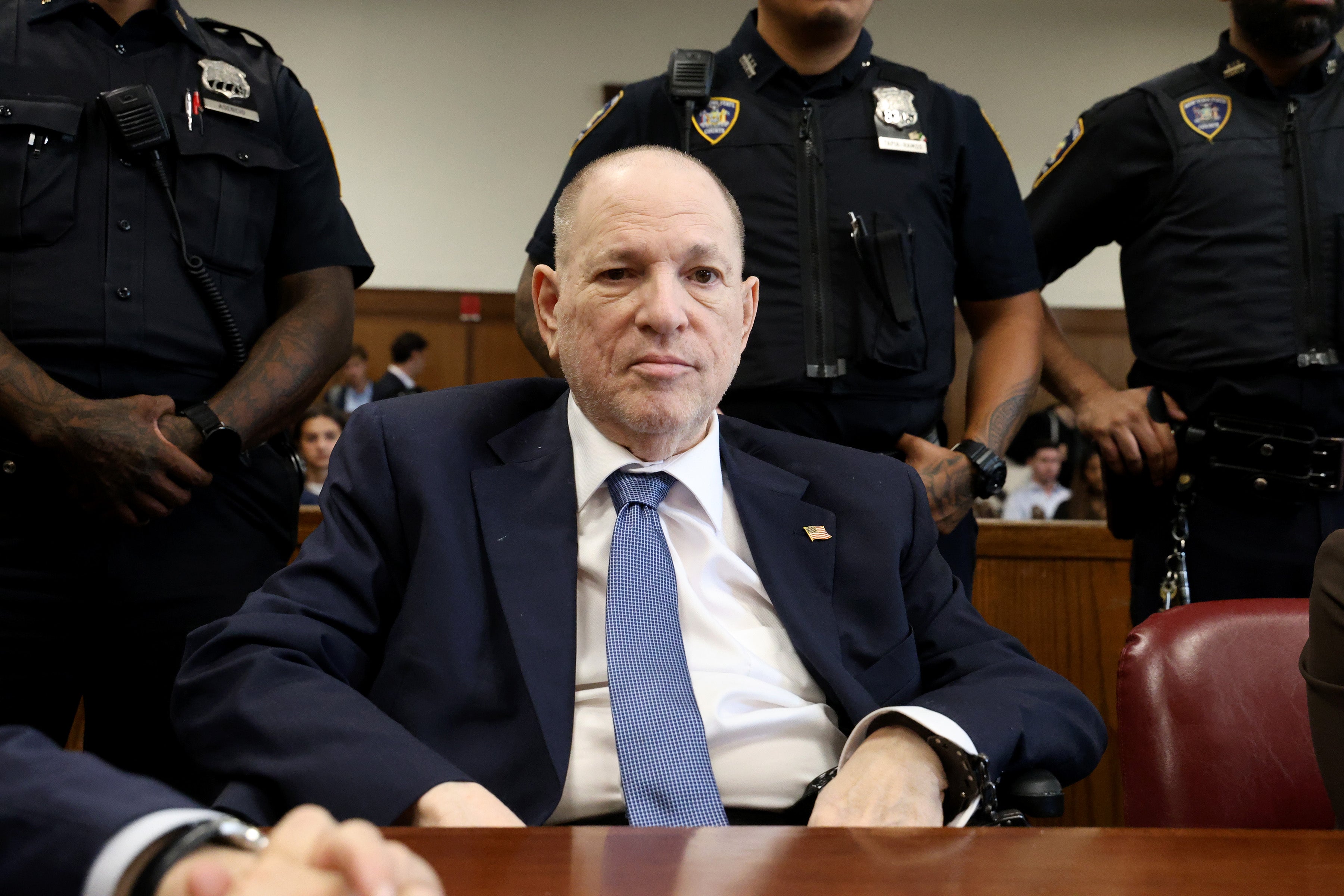 Harvey Weinstein in Manhattan Supreme Court in July 2024