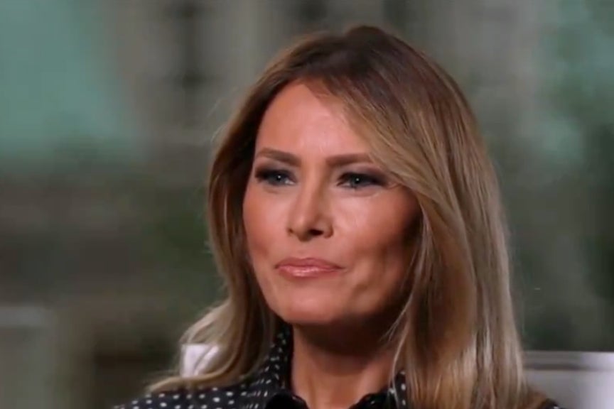 Melania Trump appeared on Fox News in a rare TV appearance to promote her book. She gave the word word she would use to describe her husband