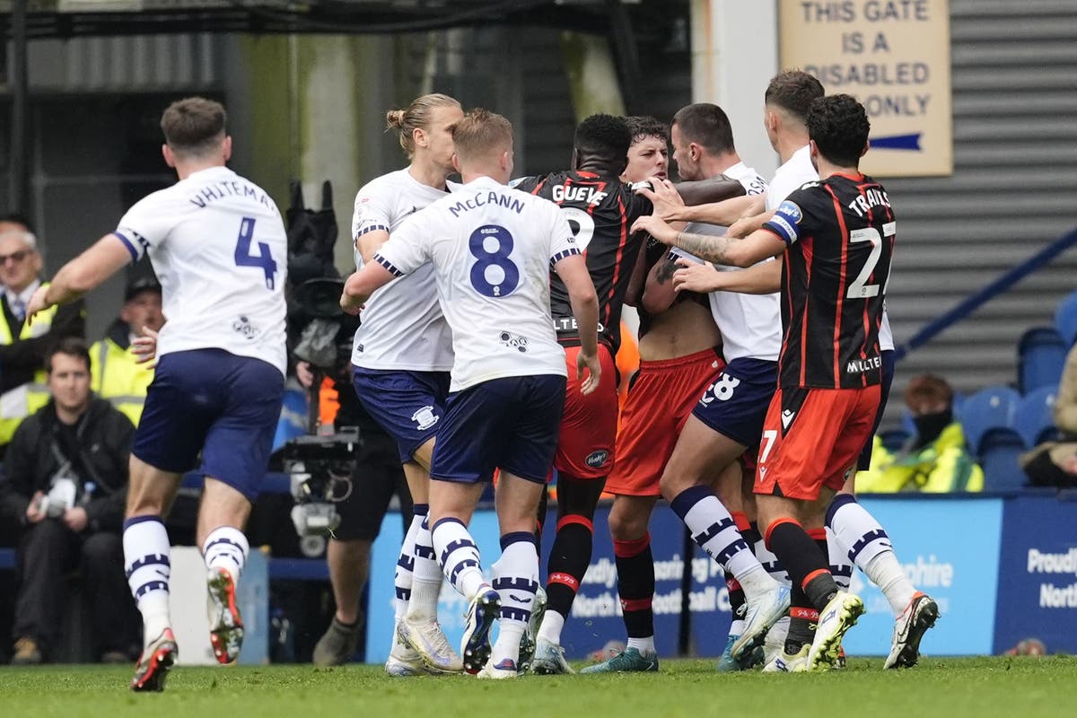 Preston striker Milutin Osmajic charged with biting opponent after incident in draw with Blackburn