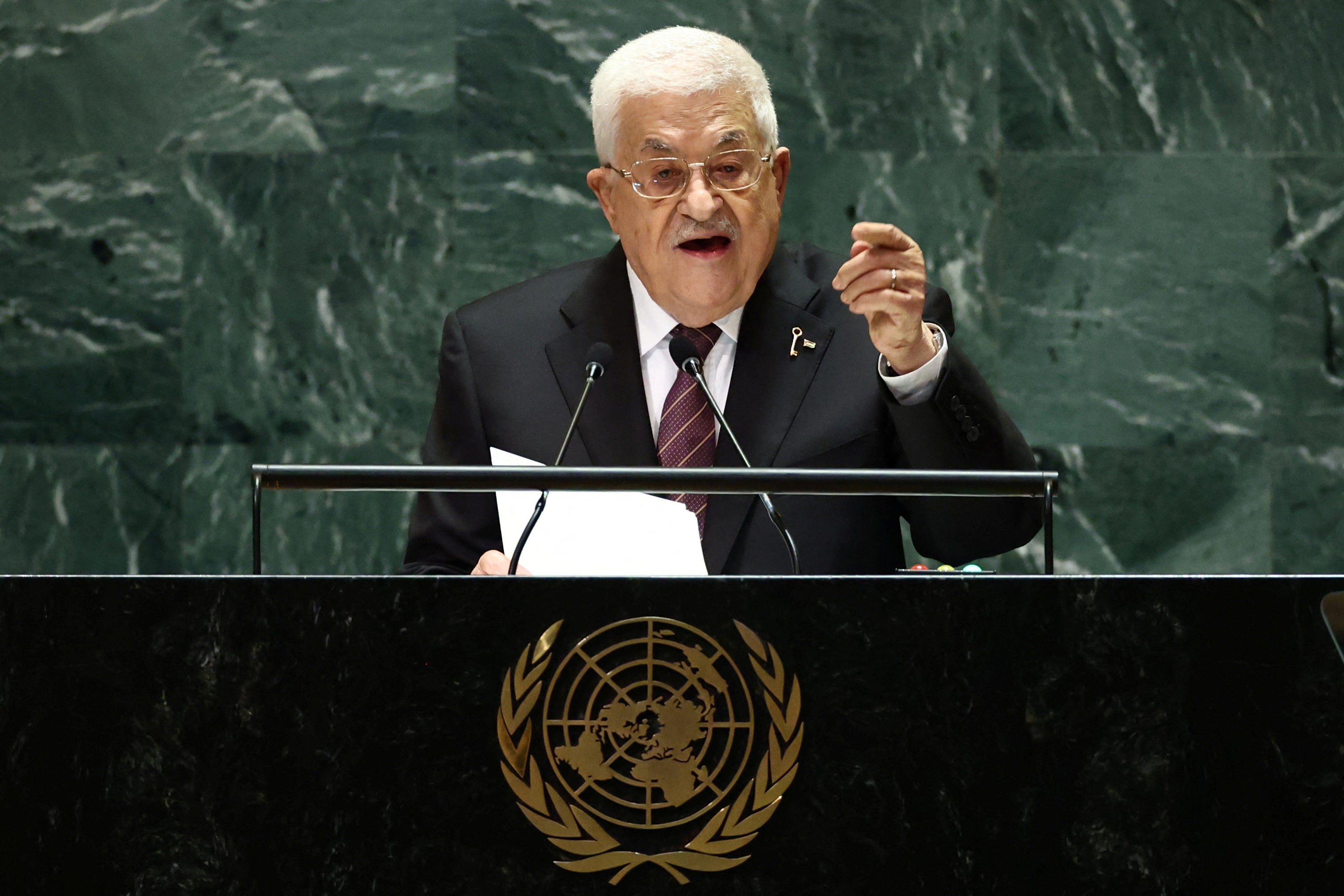 Abbas said the US believes Palestinians “don’t deserve membership” of the UN