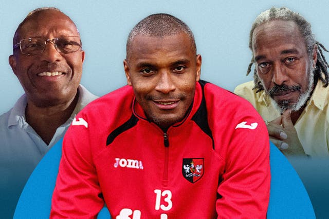 <p>Clem Burford, left, Clinton Morrison, centre, and Brian Quavar, right. They are all backing a new prostate cancer awareness campaign </p>