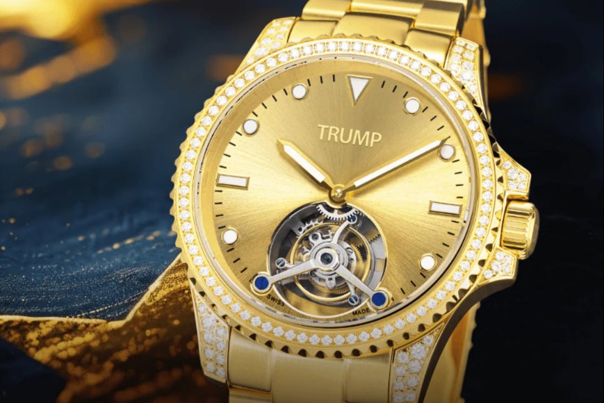 Donald Trump is selling “really special” watches with “Swiss-made” parts for up to $100,000. A new investigation shows they are connected to a business in a remote Wyoming town