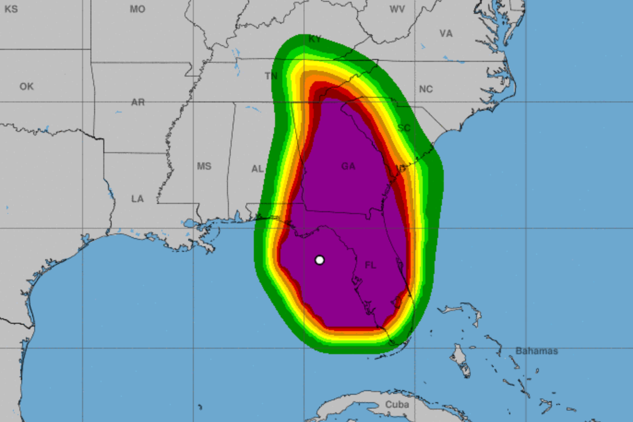 Helene Prediction Map Hurricane Helene: Airports closed and hundreds of flights cancelled as ...