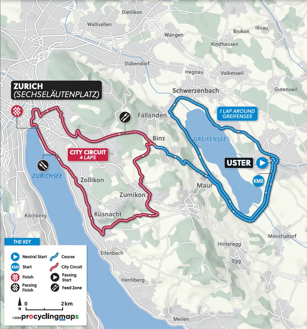 World Championships 2024: women’s elite road race map