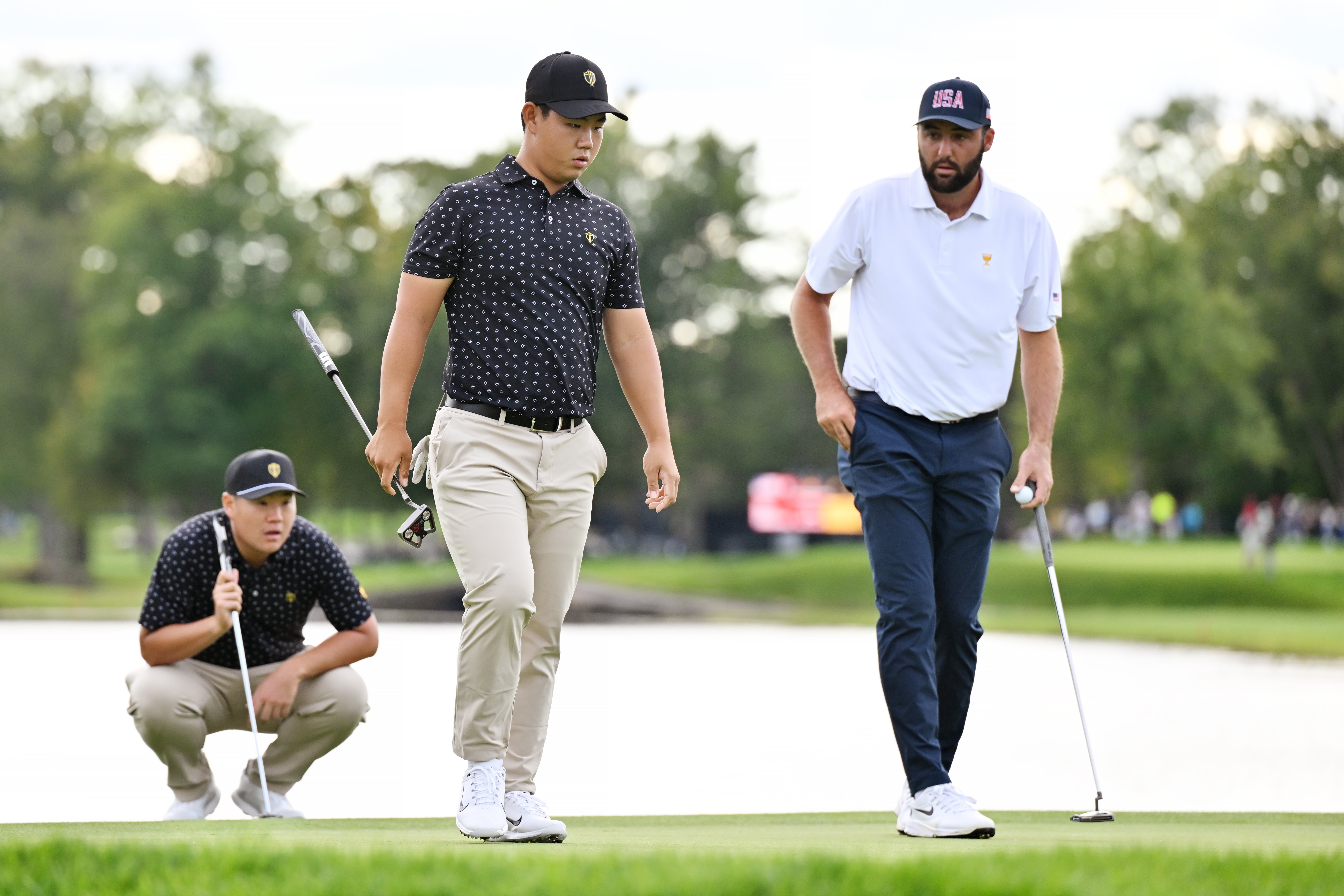 Tom Kim and Scottie Scheffler clashed on the opening day of the Presidents Cup