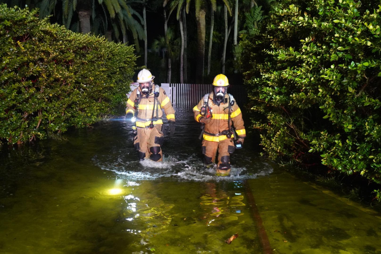 Tampa Fire Rescue treks through floodwaters from Hurricane Helene