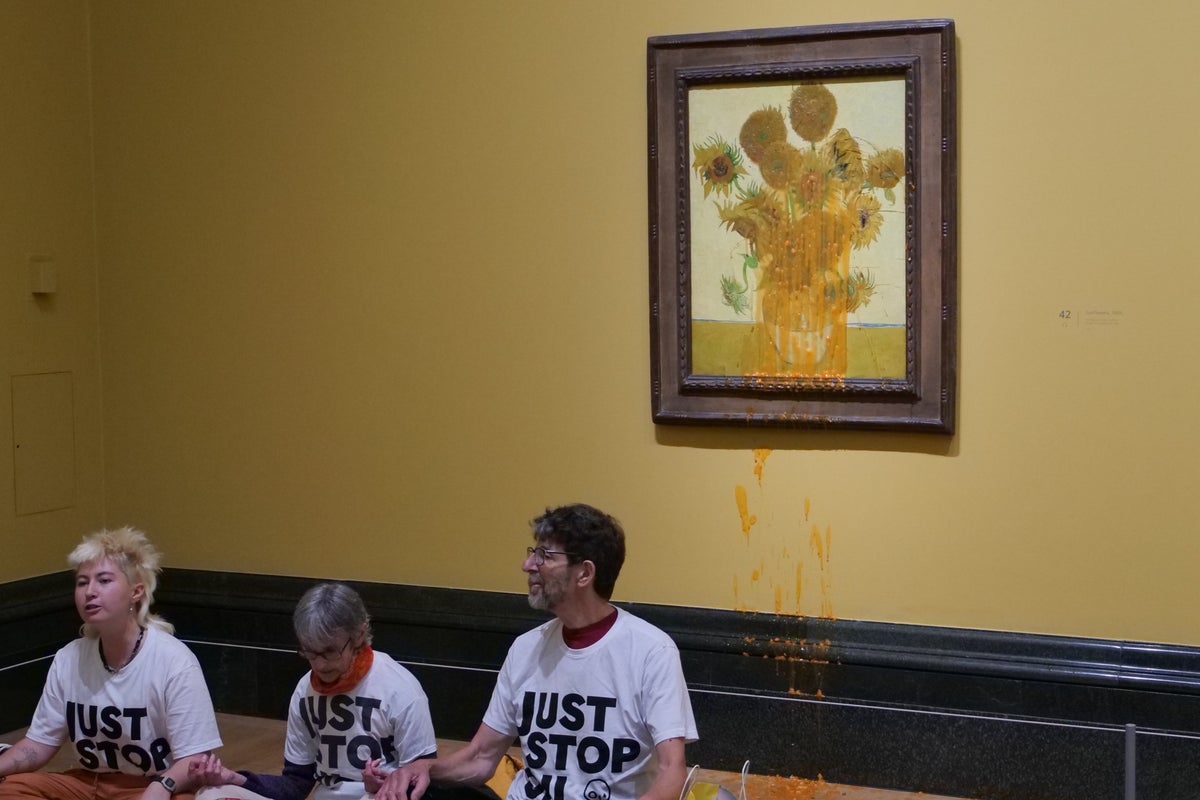 Just Stop Oil target Van Gogh’s Sunflowers hours after…
