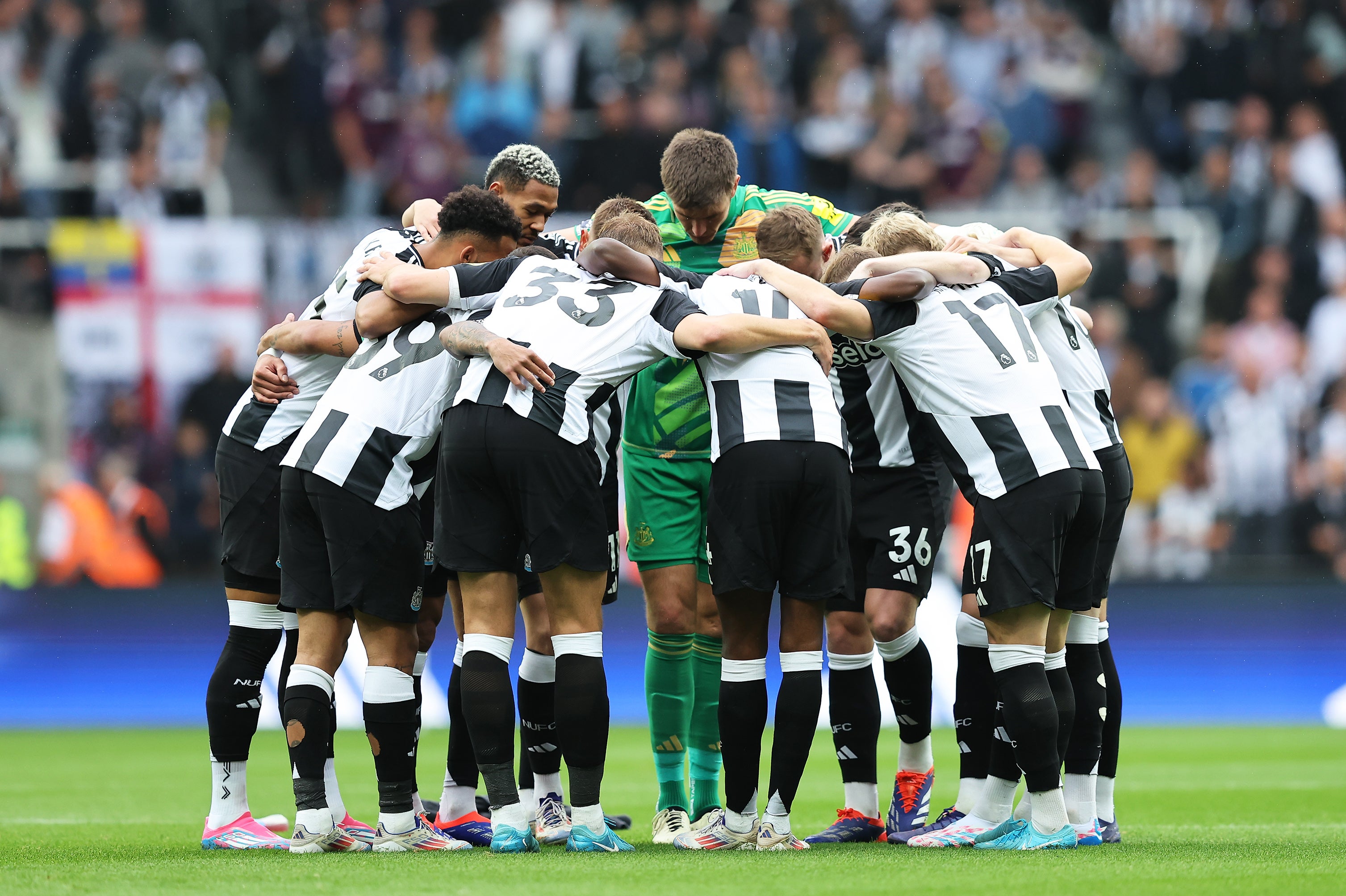 Newcastle are taking on the champions at St James’ Park today