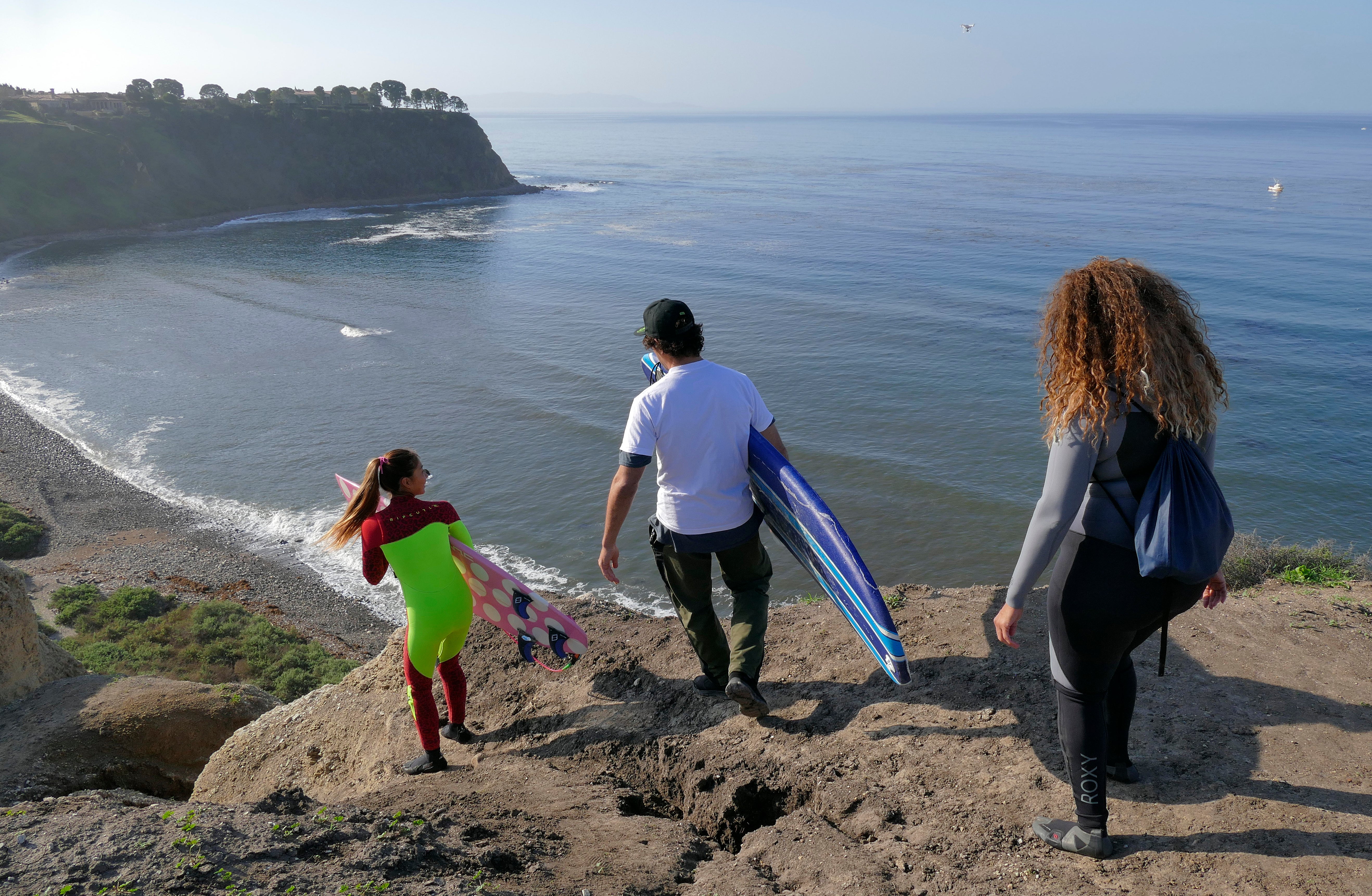 Two surfers testified they experienced harassment at Lunada Bay, one of four popular surfing spots in Palos Verdes Estate, when they tried to ride the waves in 2016