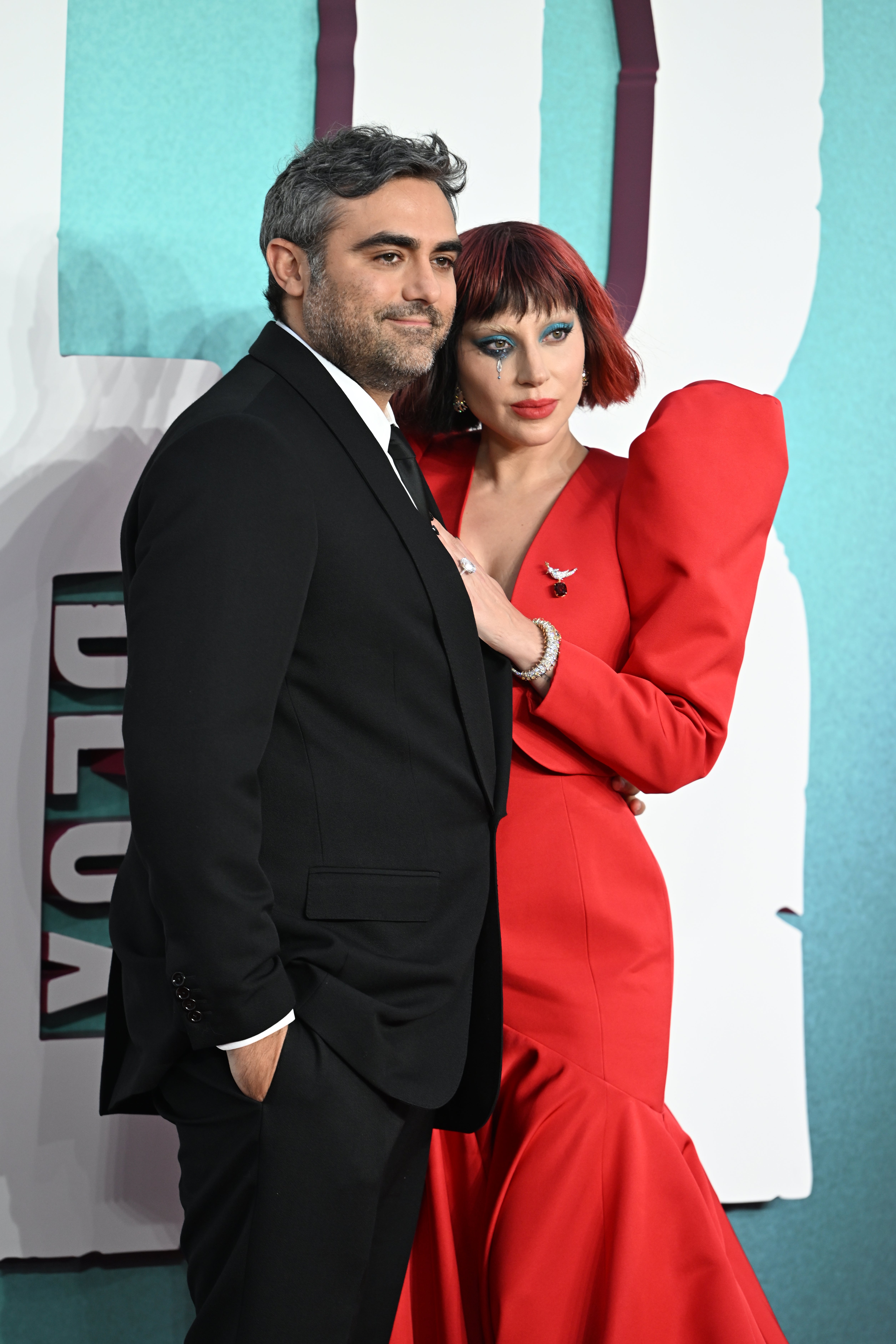 Michael Polansky and Lady Gaga attend the UK Premiere of "Joker Folie Ã Deux"