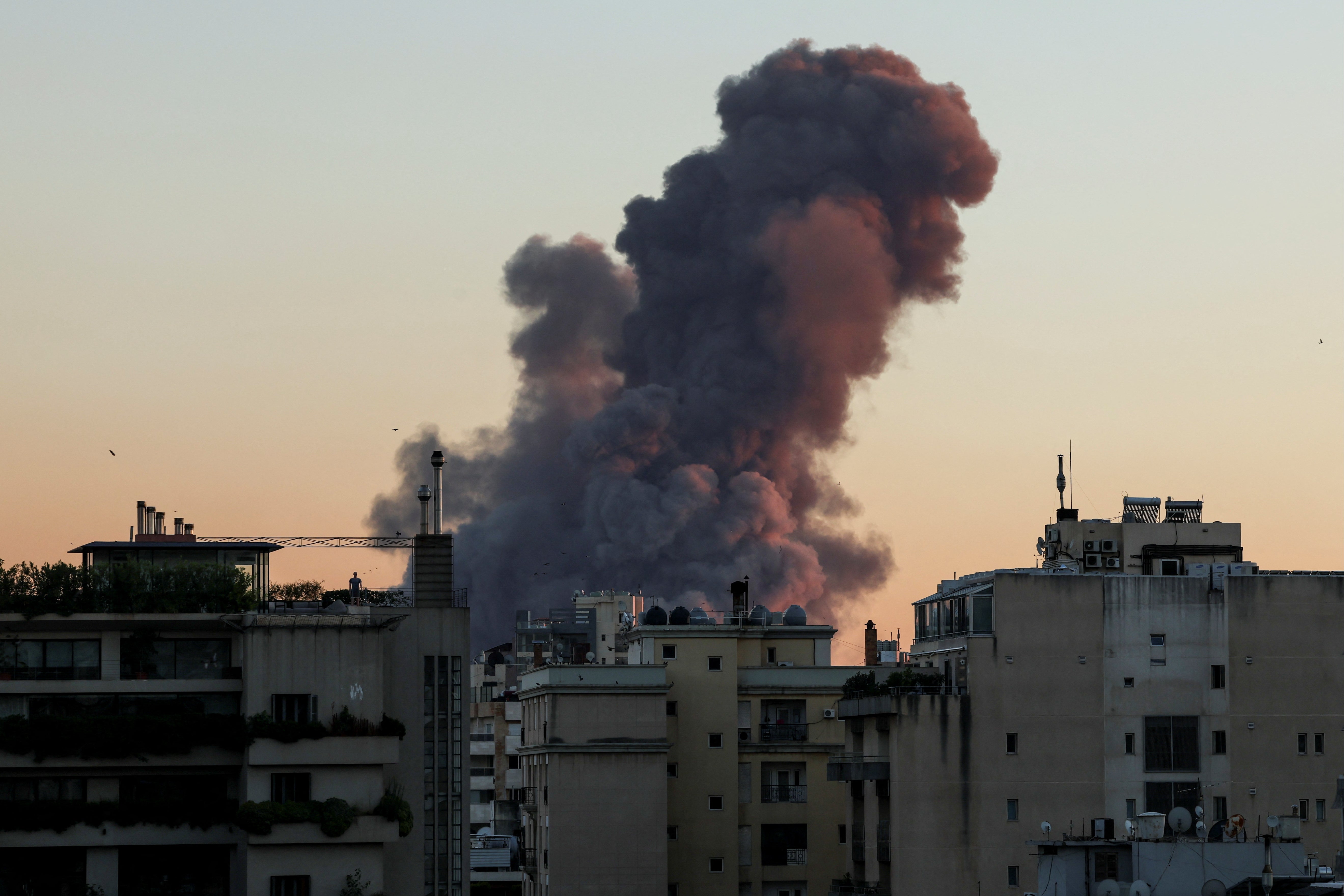 The aftermath of the strike on Beirut