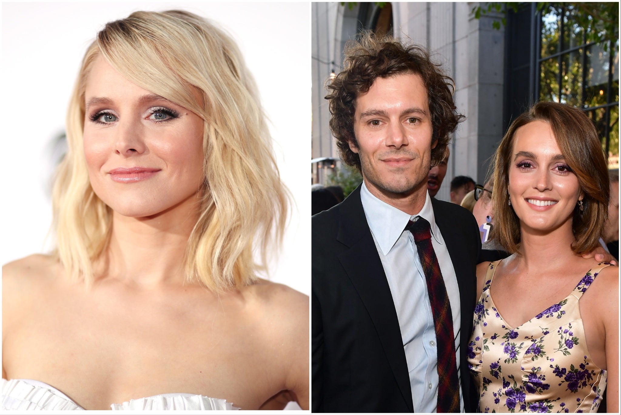 Kristen Bell (à esquerda) foi a narradora da série dramática adolescente de sucesso Gossip Girl, estrelada por Leighton Meester (à direita)