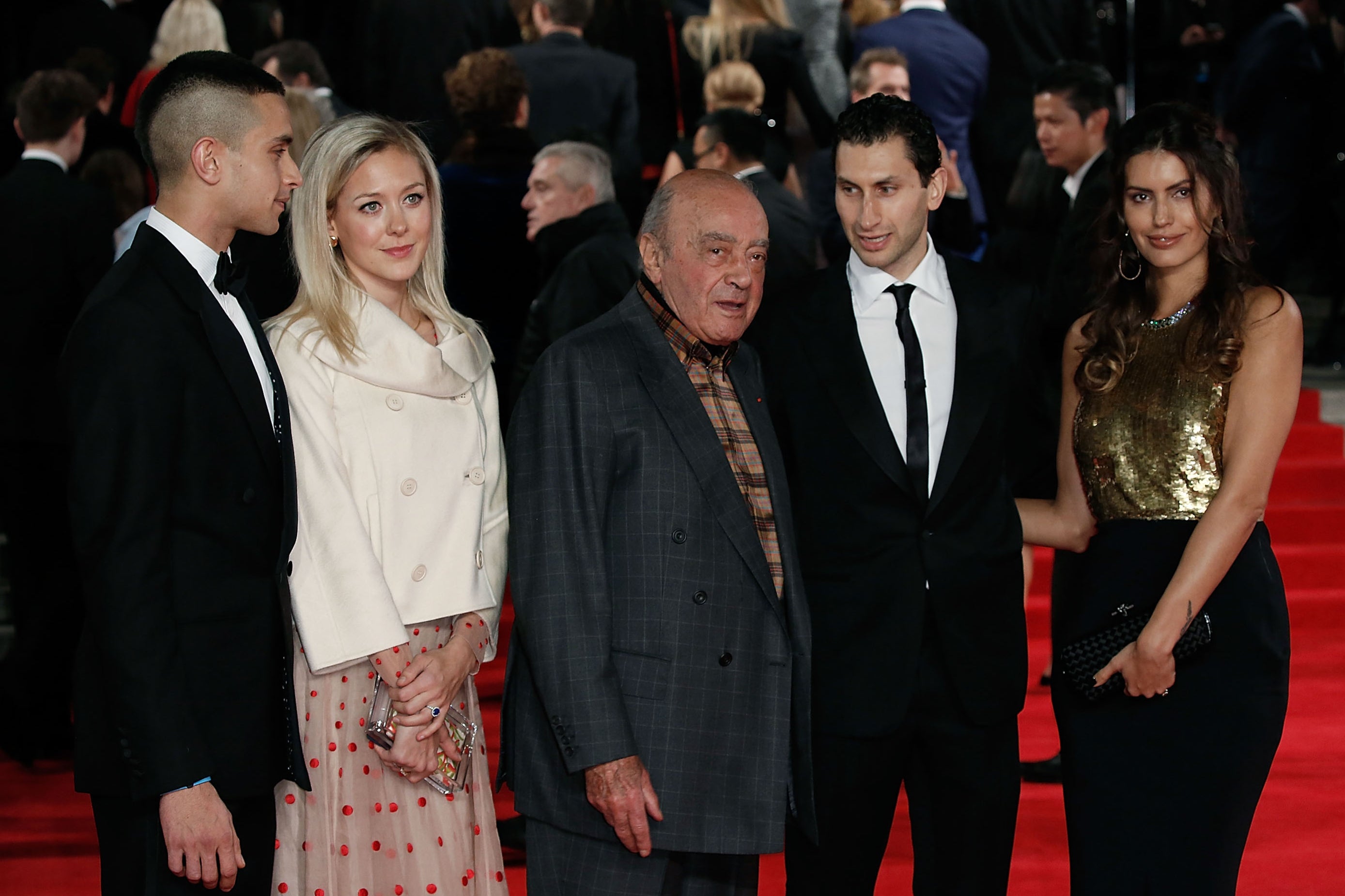 Fayed and his family attend the Royal Film Performance of "Spectre"at Royal Albert Hall on October 26, 2015