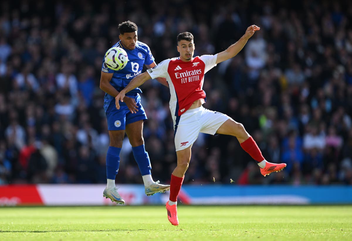 Arsenal vs Leicester LIVE: Score and updates as Martinelli puts Gunners in front