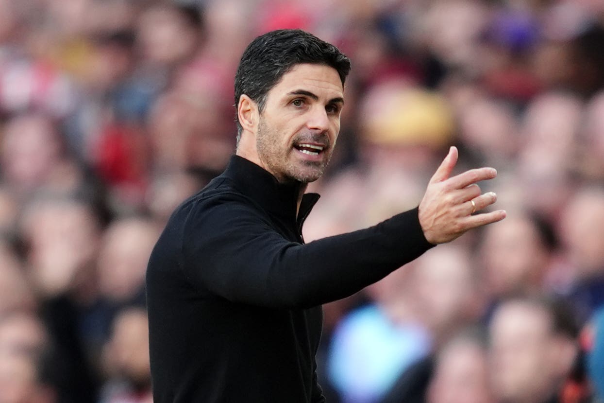 Arsenal manager Mikel Arteta saw his side leave it late to beat Leicester (Adam Davy/PA).