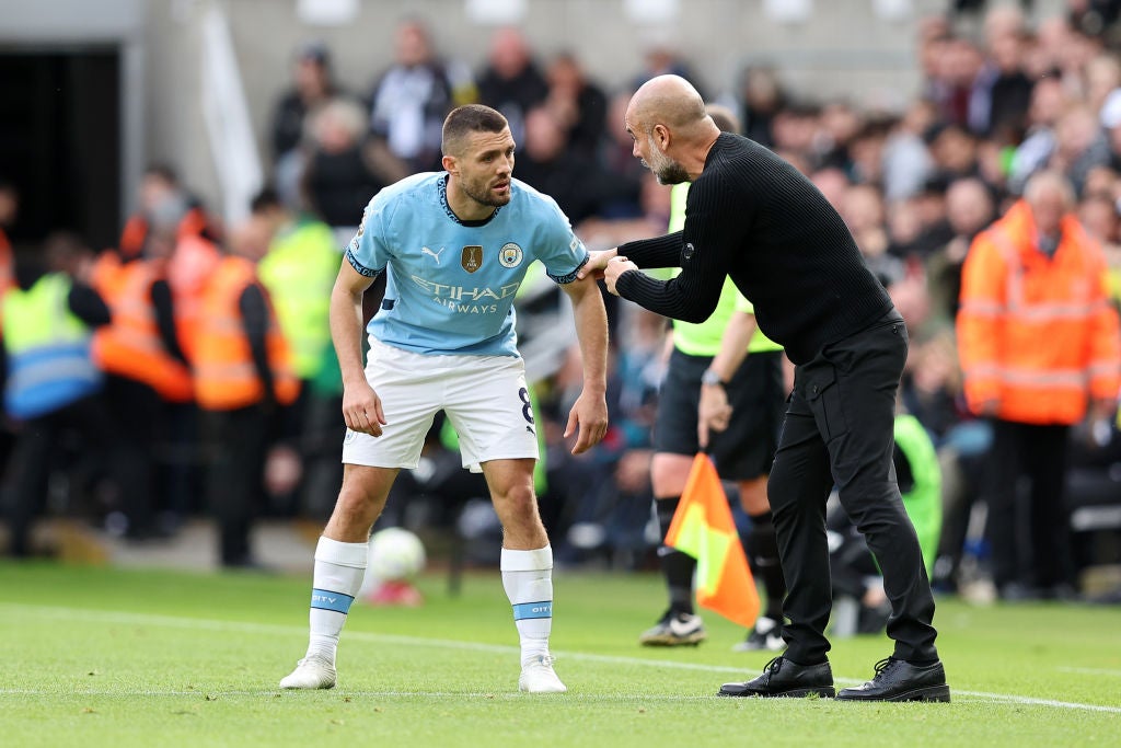 MAteo Kovacic was part of a double pivot with Rico Lewis that Pep Guardiola used to try and replace Rodri against Newcastle