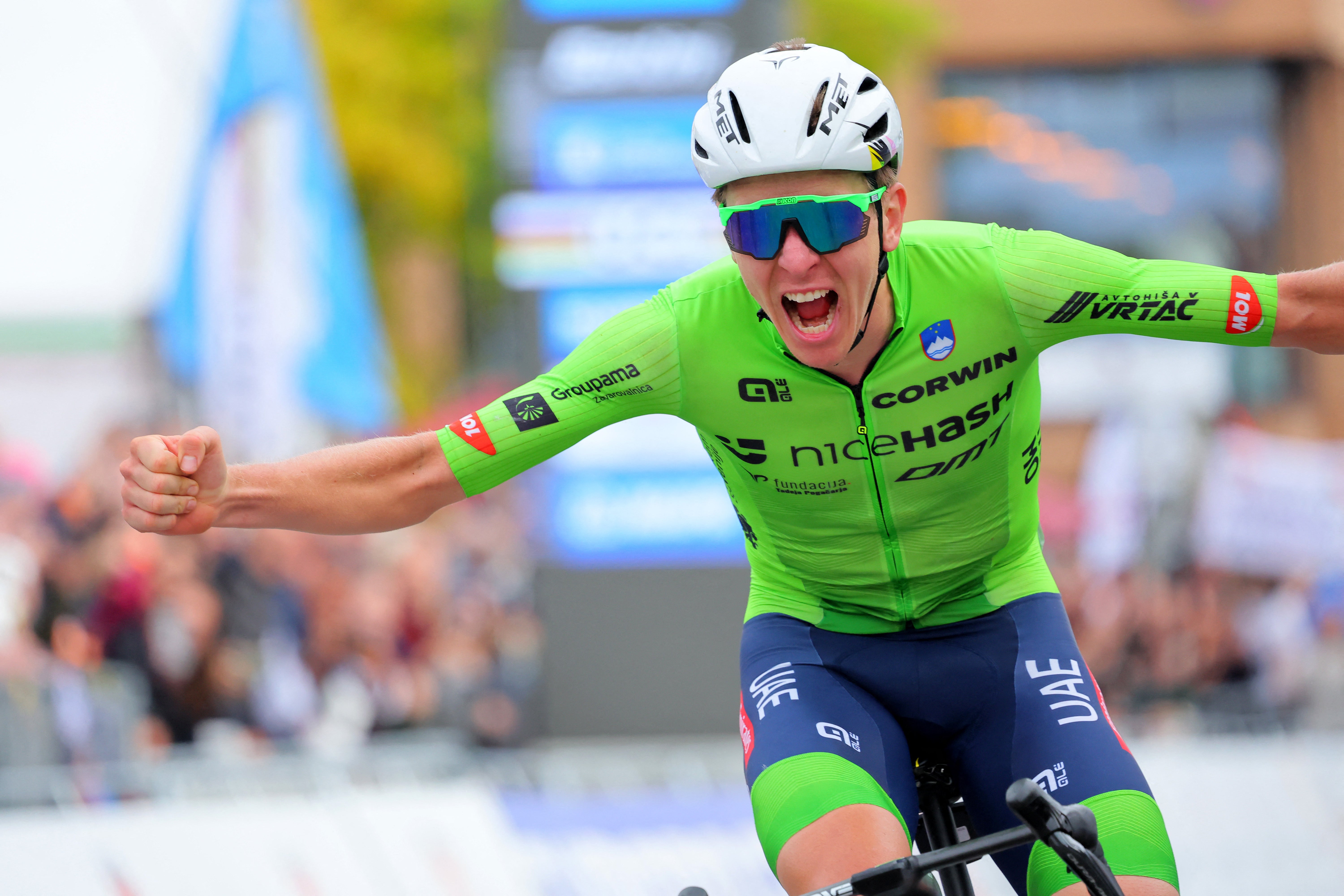 <p>Pidcock and Onley will be hoping to challenge defending champion Pogacar for the world road race title</p>