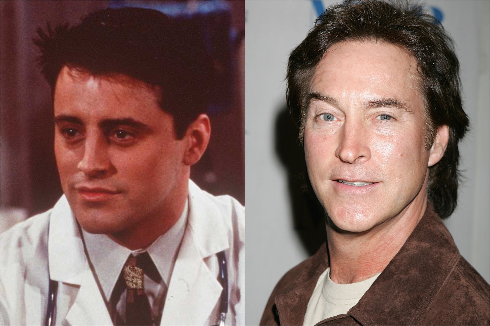 Matt LeBlanc (left) as Doctor Drake Romoray in ‘Friends’ and Drake Hogestyn