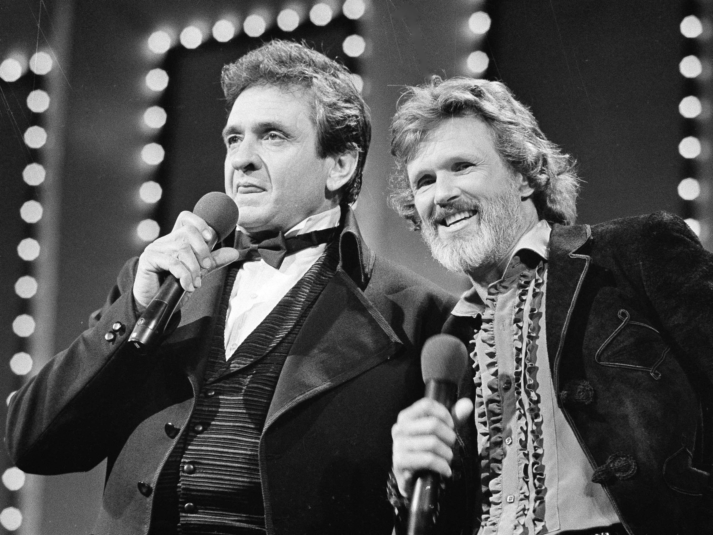 Kristofferson (right) with Johnny Cash