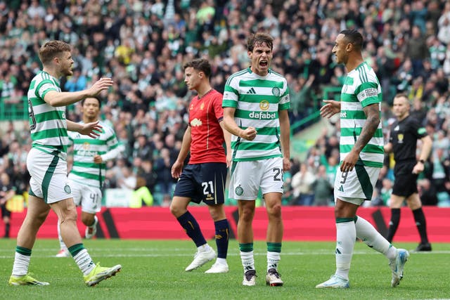 <p>Celtic opened their Champions League campaign with a dominant 5-1 win over Slovan Bratislava </p>