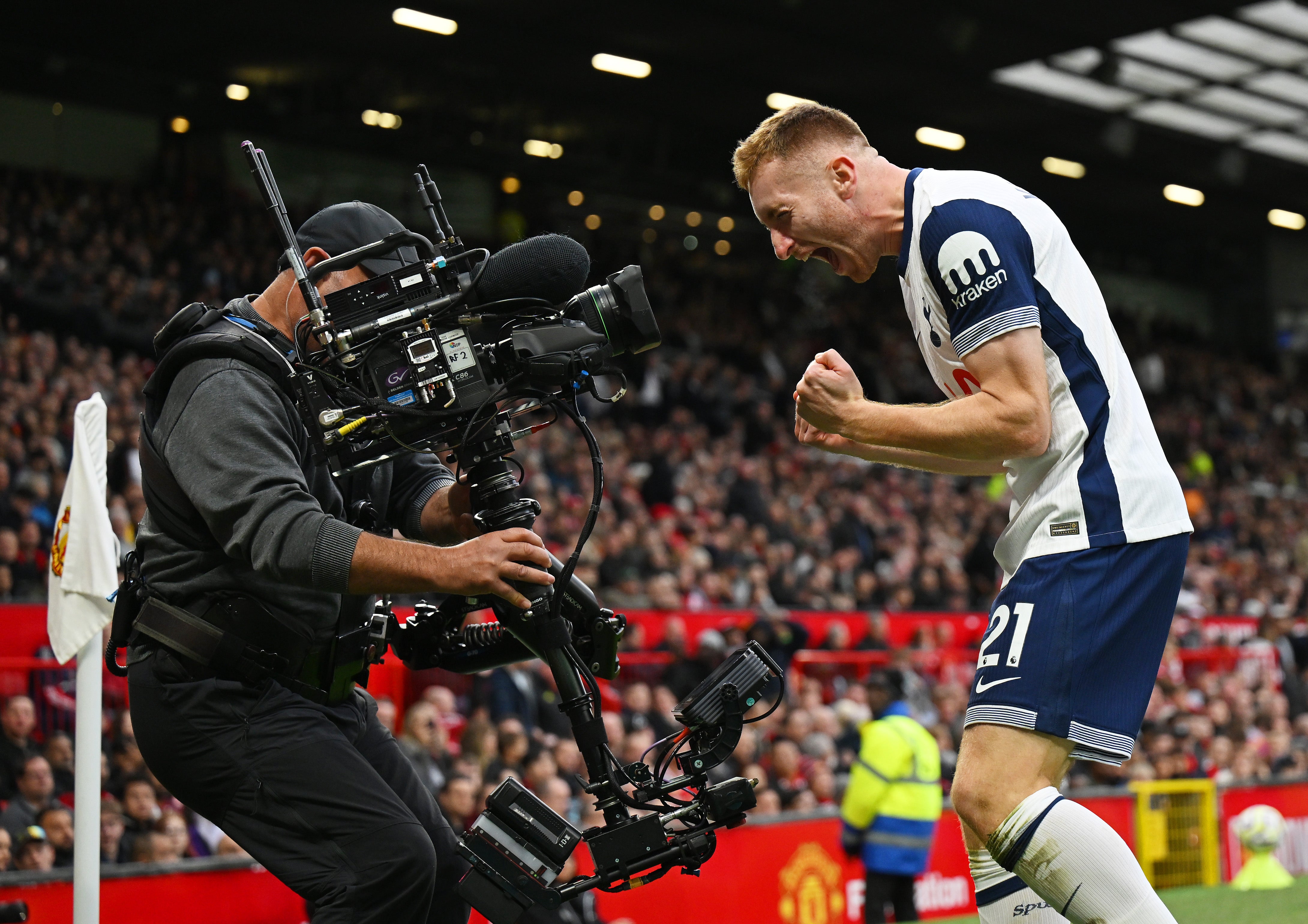 Dejan Kulusevski scored one of Spurs’s three goals in an impressive win over Man Utd