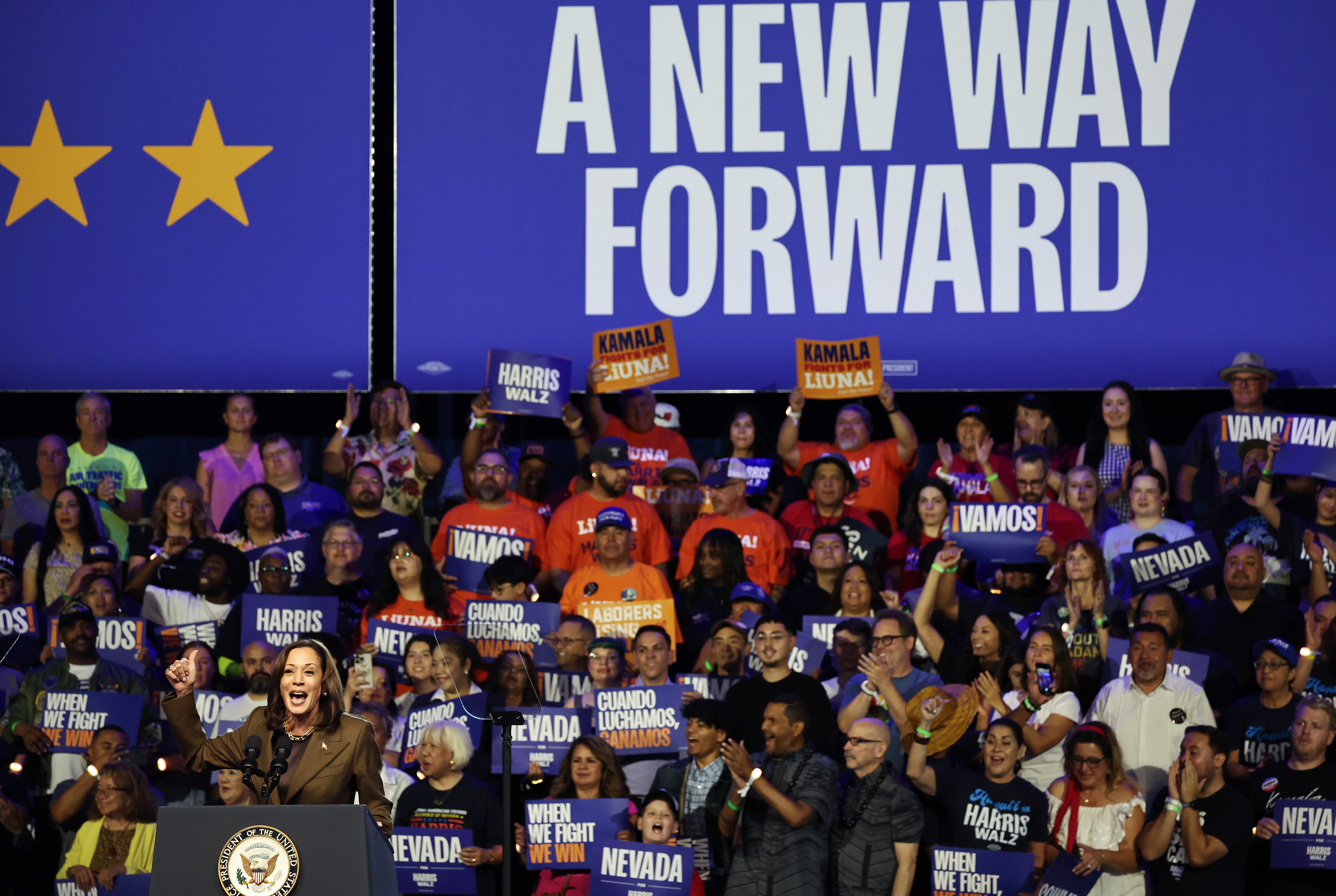 Democratic Presidential Candidate Vice President Harris Campaigns In Las Vegas