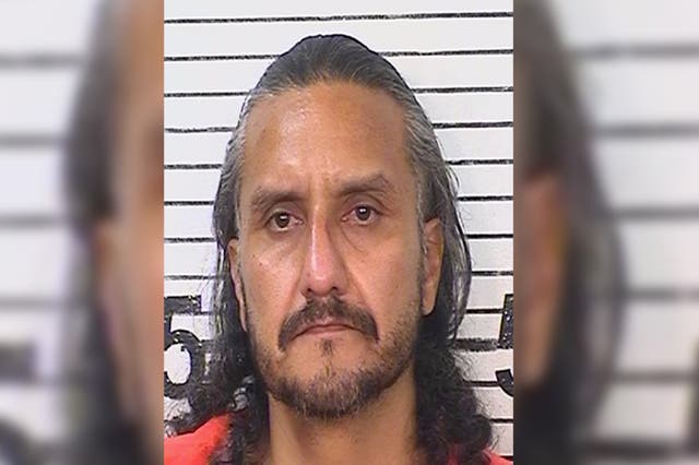 <p>Alberto Martinez, 46 (pictured in mugshot), was behind bars in Calipatria State Prison for first-degree murder </p>