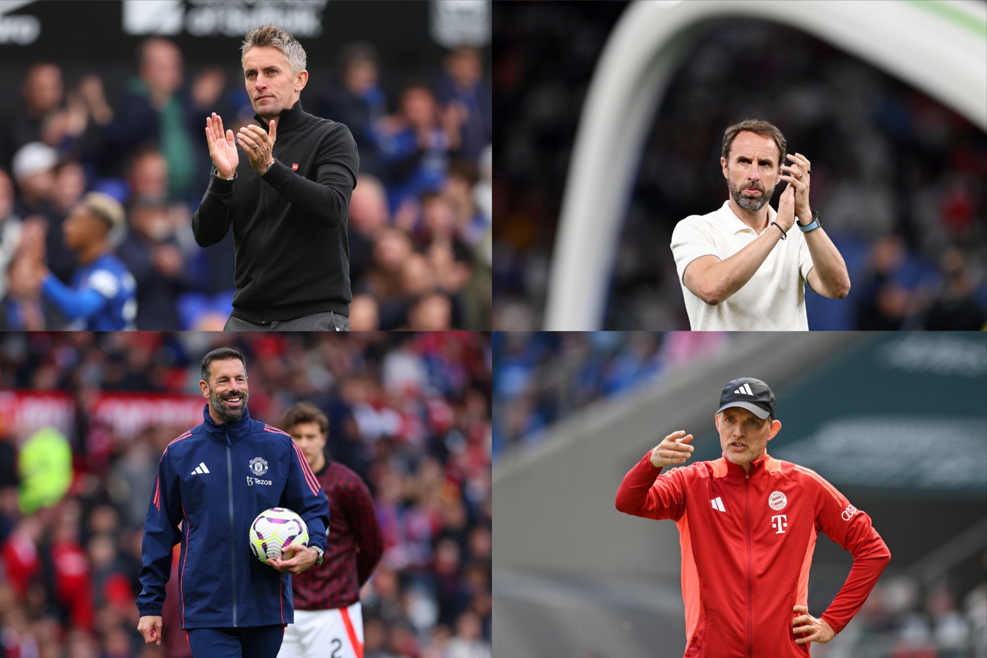 Kieran McKenna, Gareth Southgate, Ruud van Nistelrooy and Thomas Tuchel are all contenders to replace Erik ten Hag