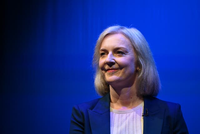 <p>Former UK prime minister Liz Truss pictured at the Conservative Party Conference in Birmingham this year </p>