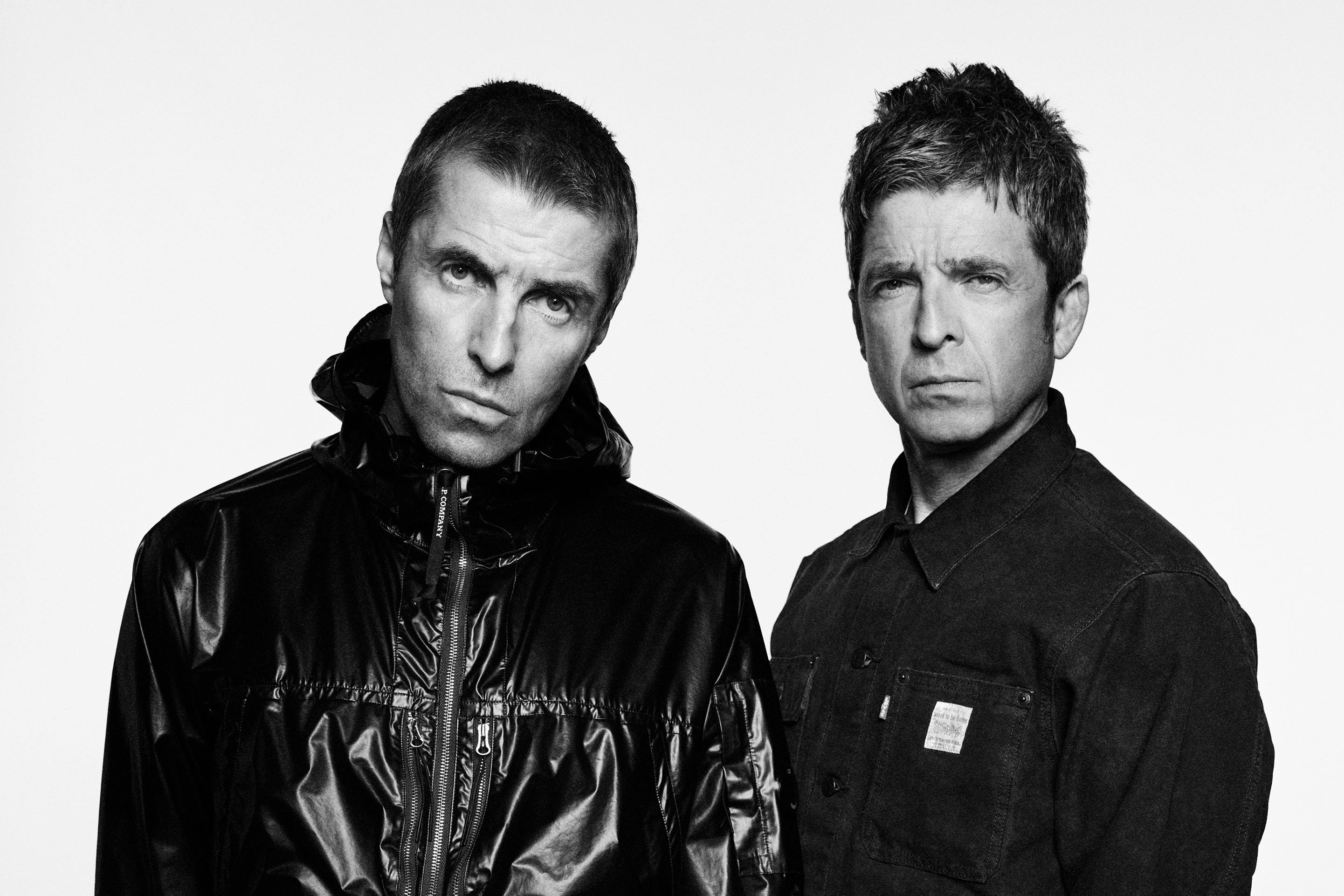 Liam Gallagher (left) and Noel Gallagher who have announced dates for their world tour