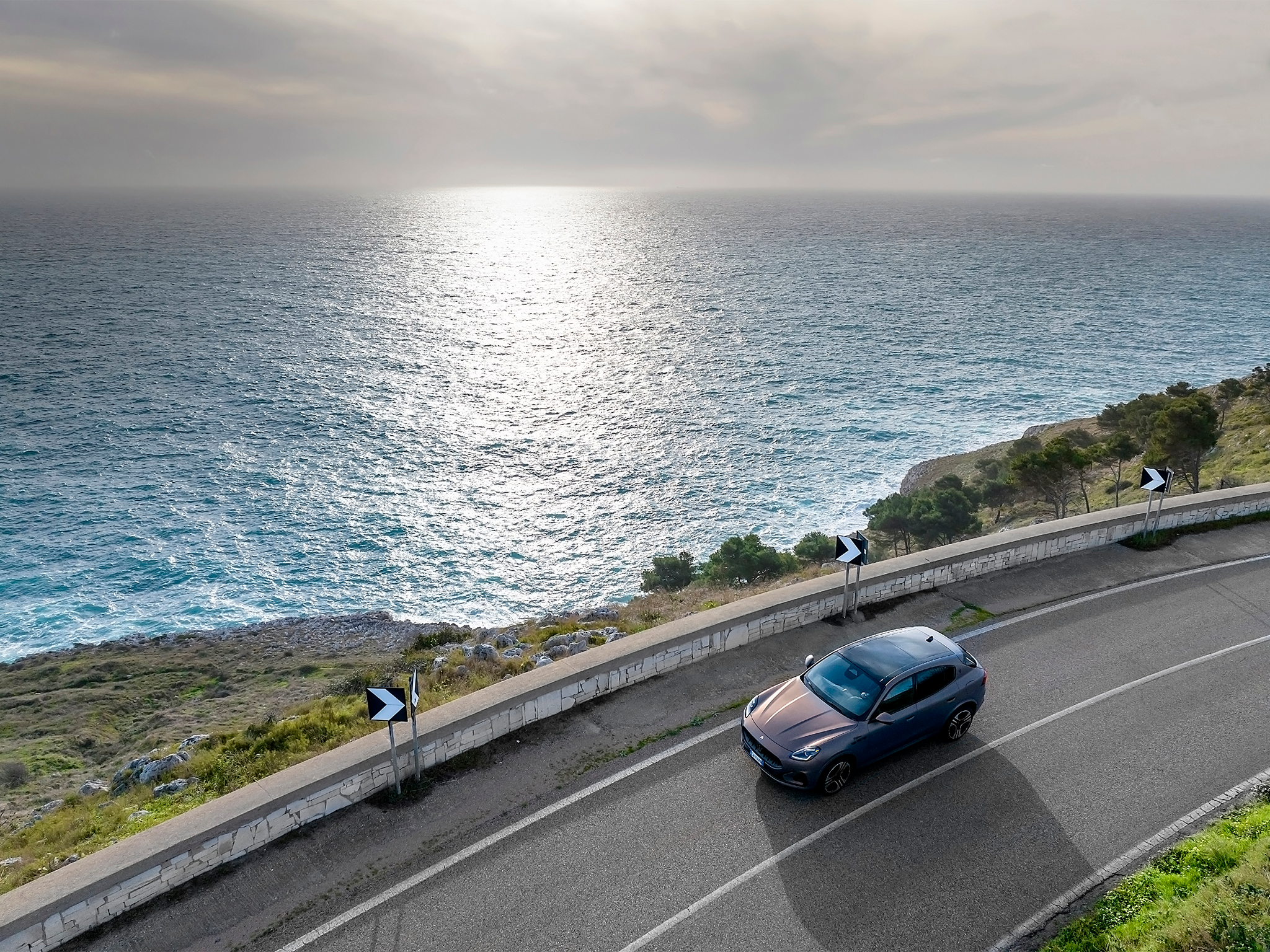 Green energy is about consumer behaviour as well as power generation. Pictured: The Maserati Grecale Folgore