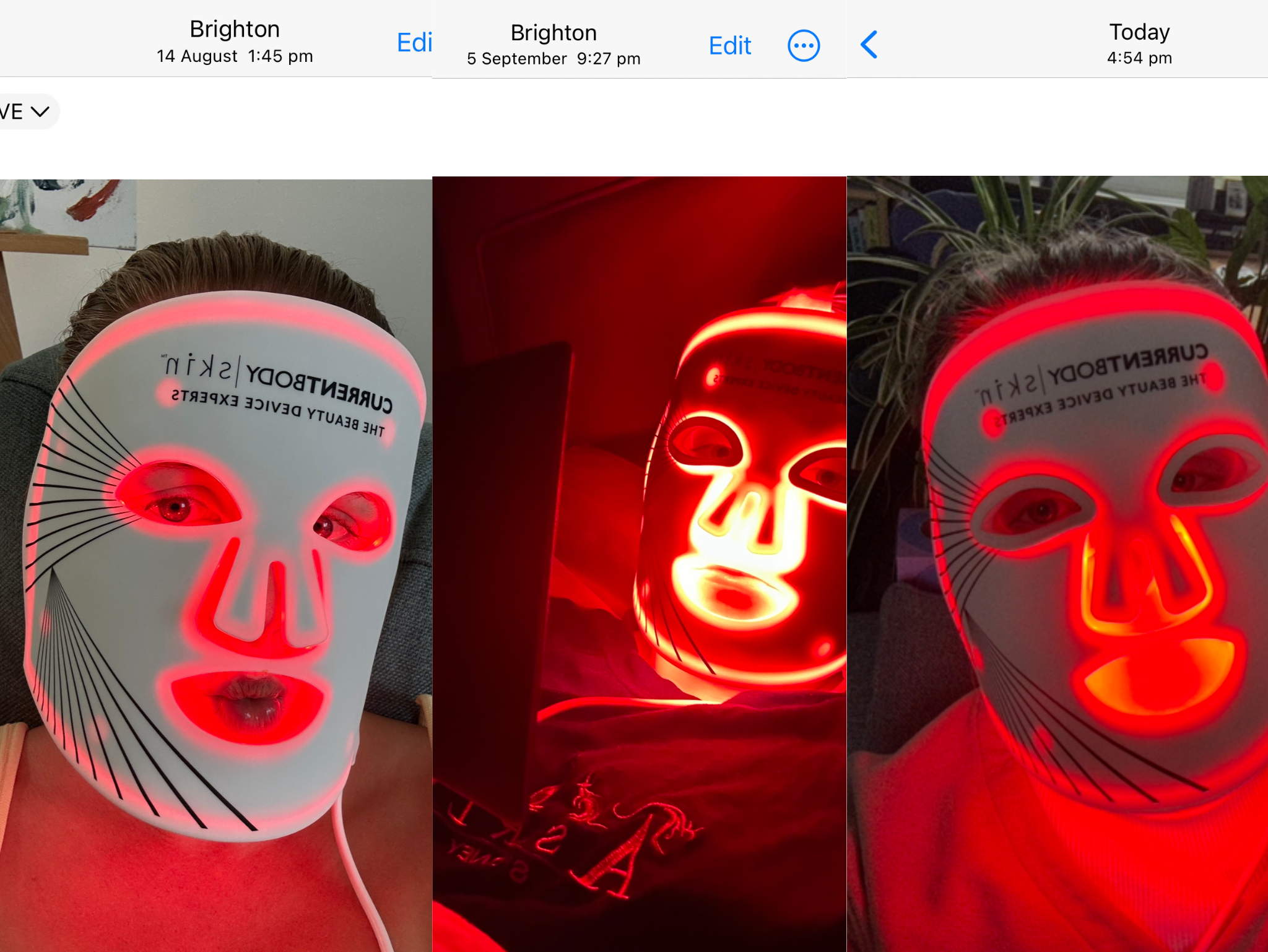 We tested the mask every night from 15 August to 30 September, as time-stamped above.