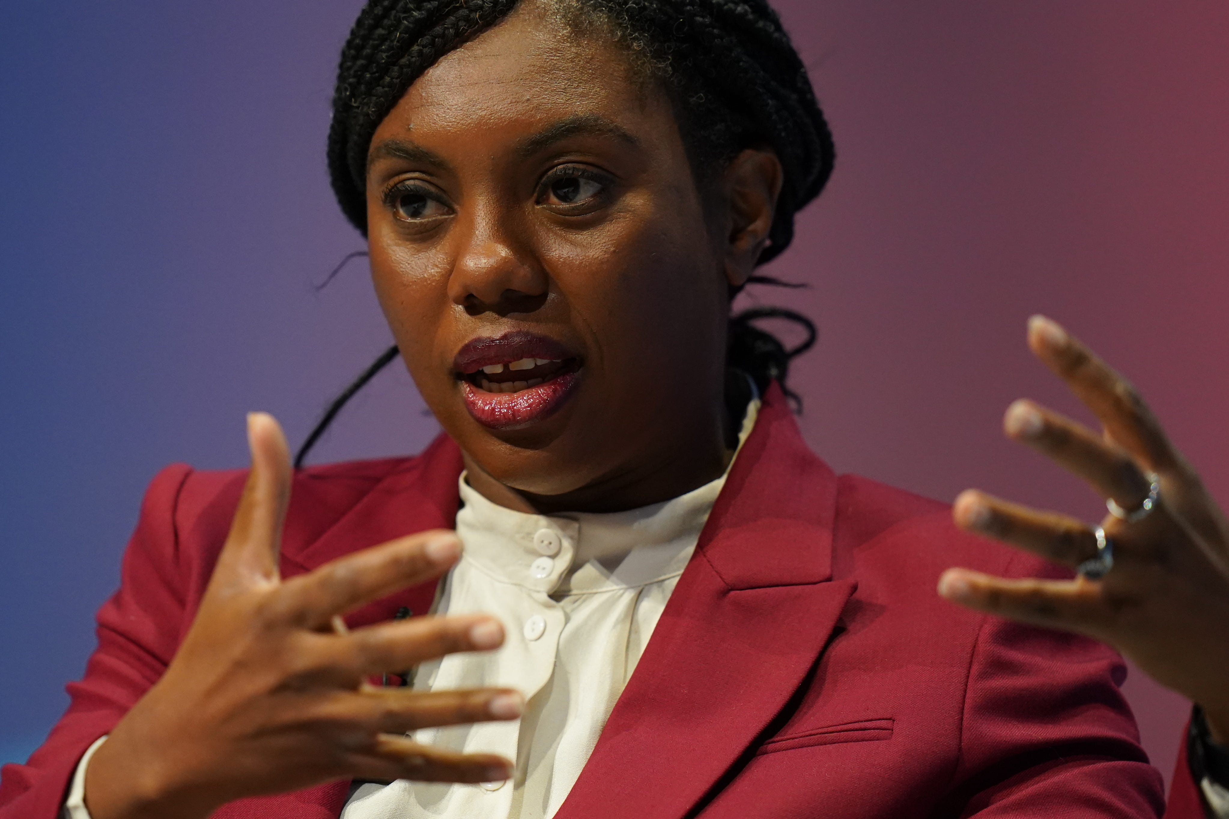 Kemi Badenoch during the Conservative Party conference at the International Convention Centre in Birmingham (Jacob King/PA)