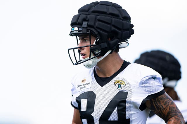 Louis Rees-Zammit is trying to make a name for himself in America (Kam Nedd/Jacksonville Jaguars/PA)