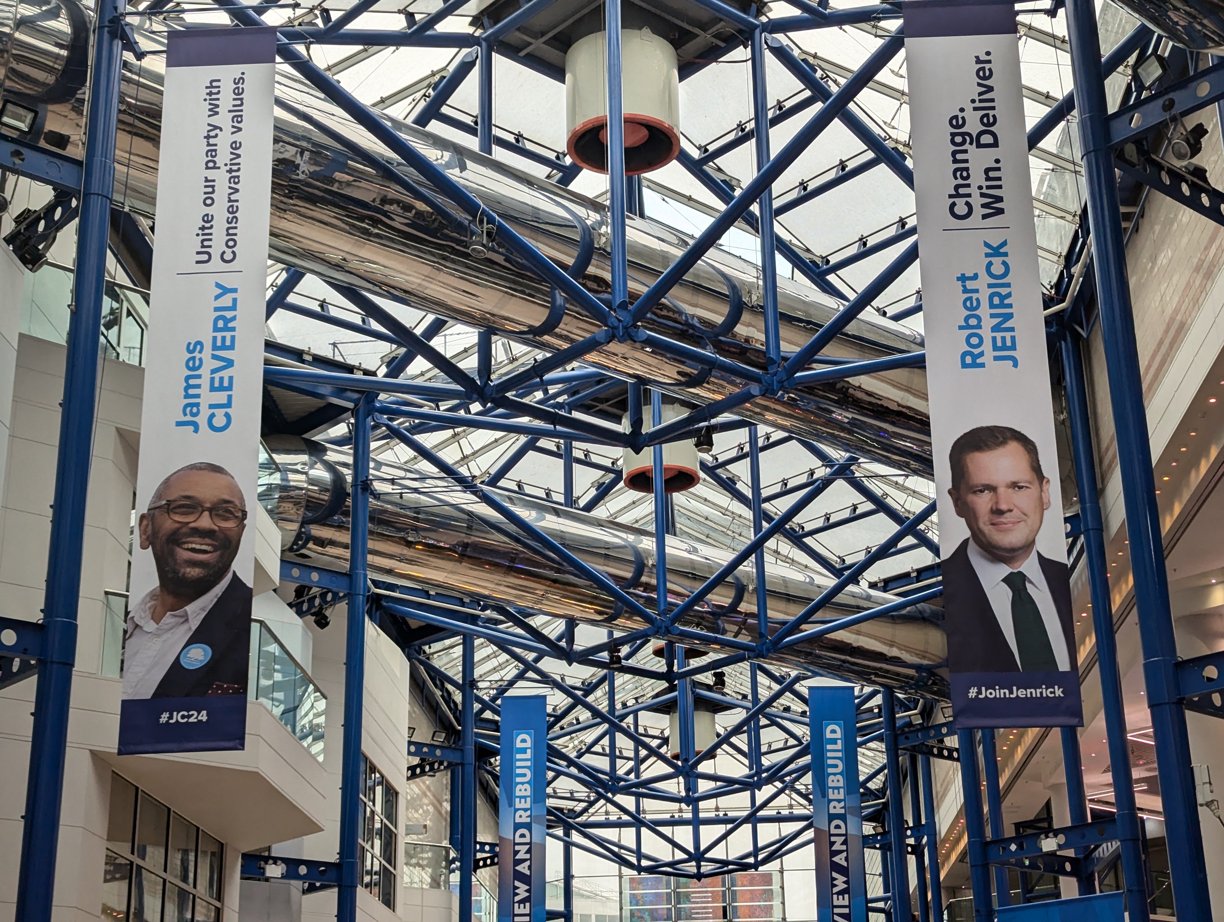 Giant leadership posters greet Tory delegates