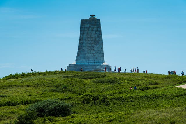 <p>The single-engine plane crashed near Wright Brothers National Memorial (Pictured)</p>