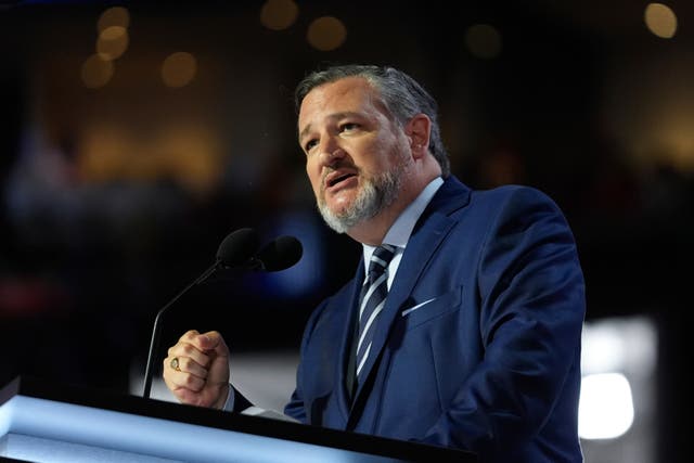 <p>Ted Cruz, seen at the RNC in July, is polling at a statistical tie against his Democratic rival Colin Allred in the race for his Texas’ Senate seat. </p>