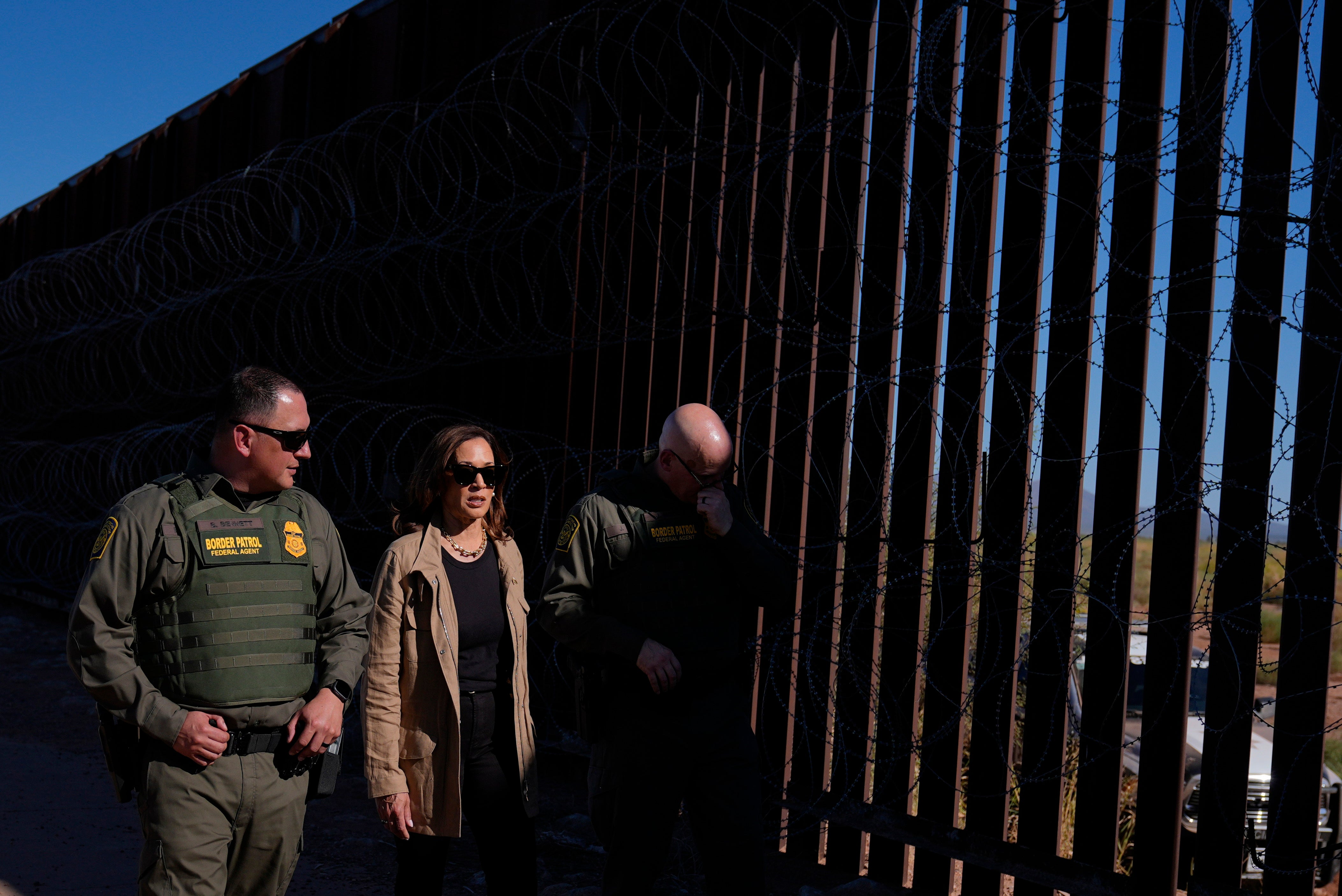 Kamala Harris visiting the border on a campaign stop