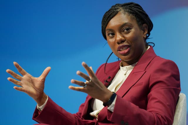 <p>Kemi Badenoch drew laughter from the Tory fringe event when she suggested some civil servants should be jailed </p>