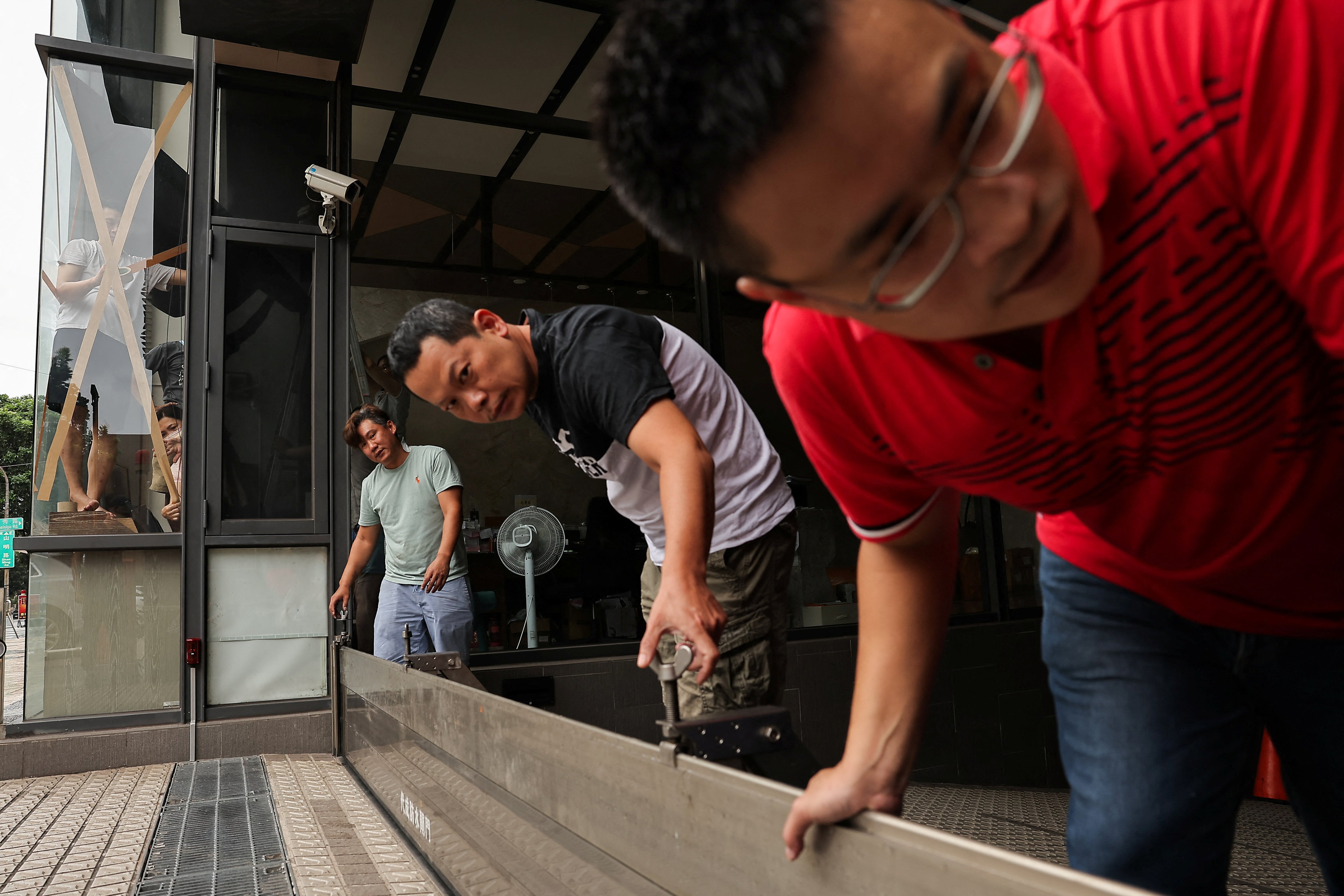 Residents prepare for Typhoon Krathon in Kaohsiung