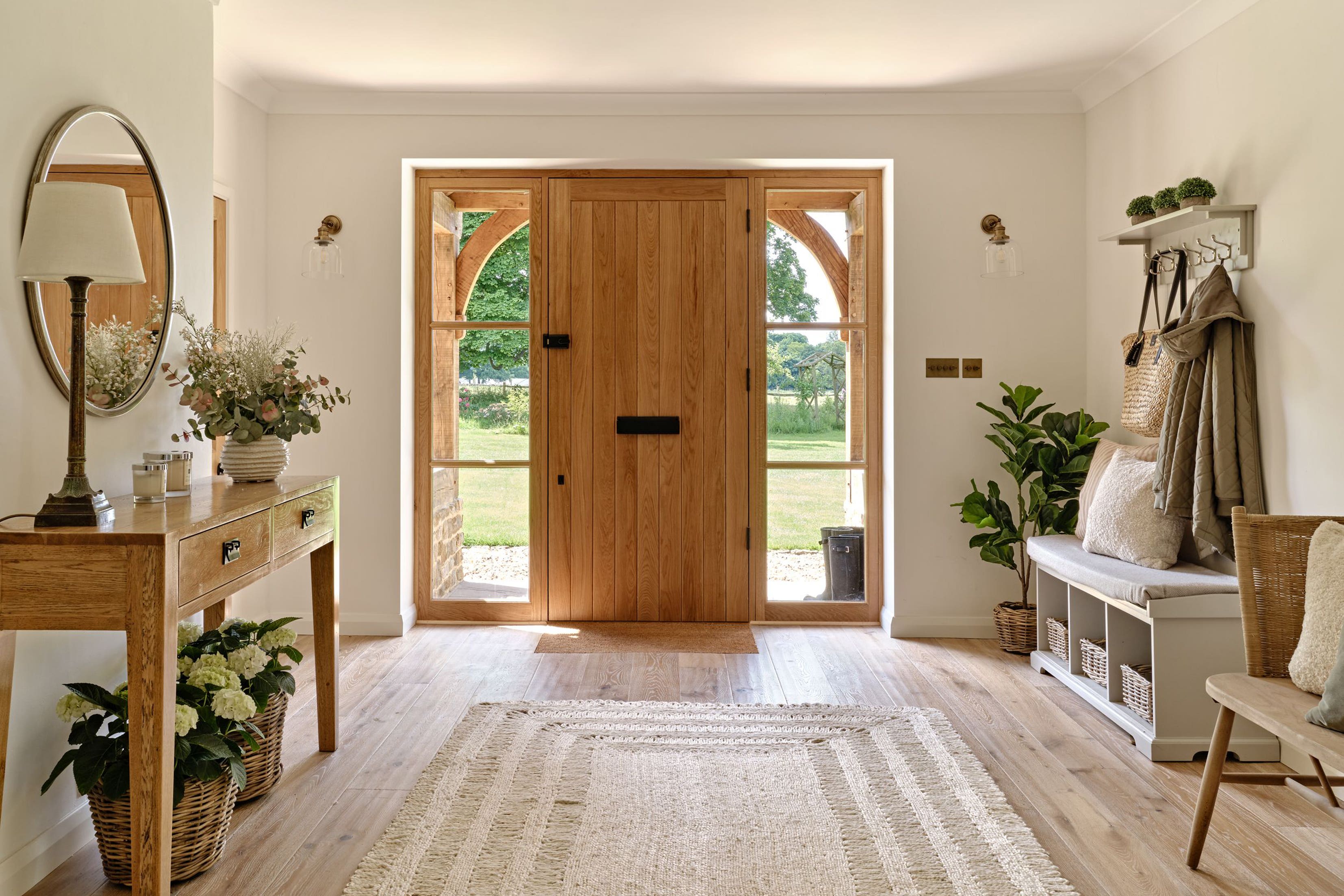 A light-filled entryway makes a welcoming first impression (Beckman Architecture/Nick Smith/PA)