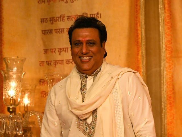 <p>Govinda at the wedding reception of billionaire Mukesh Ambani’s son Anant Ambani and Radhika Merchant </p>