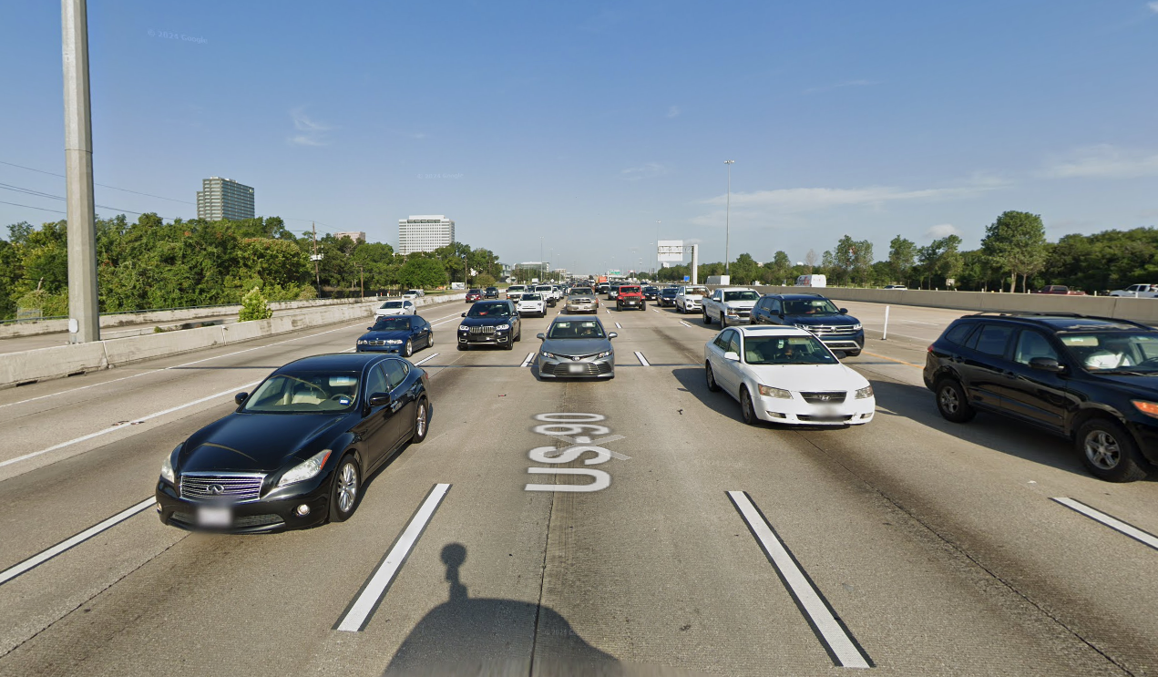 Incident unfolded along Katy Freeway (pictured)