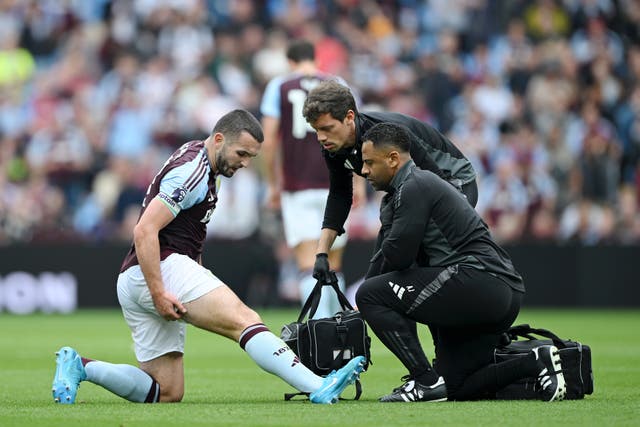 <p>McGinn suffered a hamstring injury in Aston Villa’s win over Wolves </p>