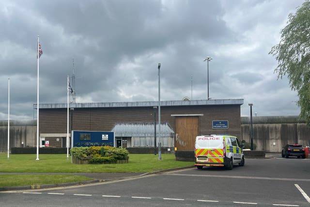 HMP Frankland in Durham, where a police officer was stabbed (PA)