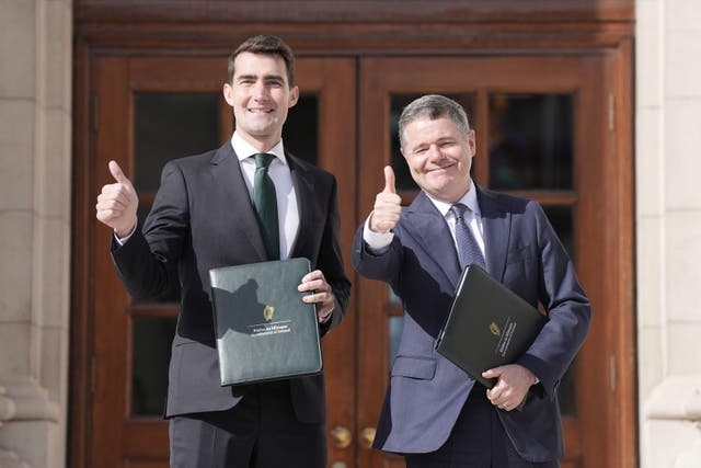 Finance Minister Jack Chambers and Minister for Public Expenditure Paschal Donohoe (Niall Carson/PA)