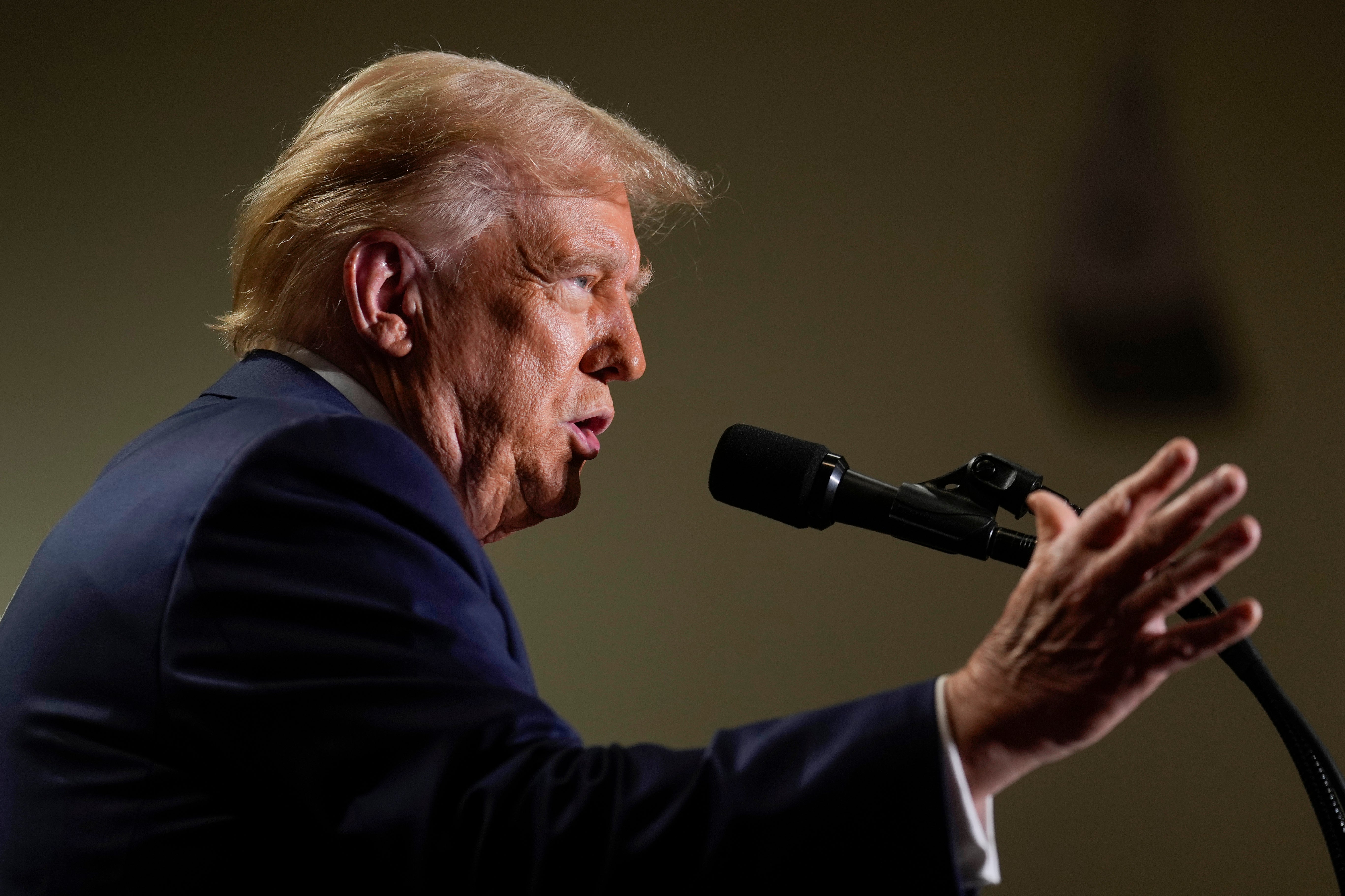 Republican presidential nominee Donald Trump says President Joe Biden and Vice President Kamala Harris are leading the world to the brink of WWIII after Iran launched missiles at Israel