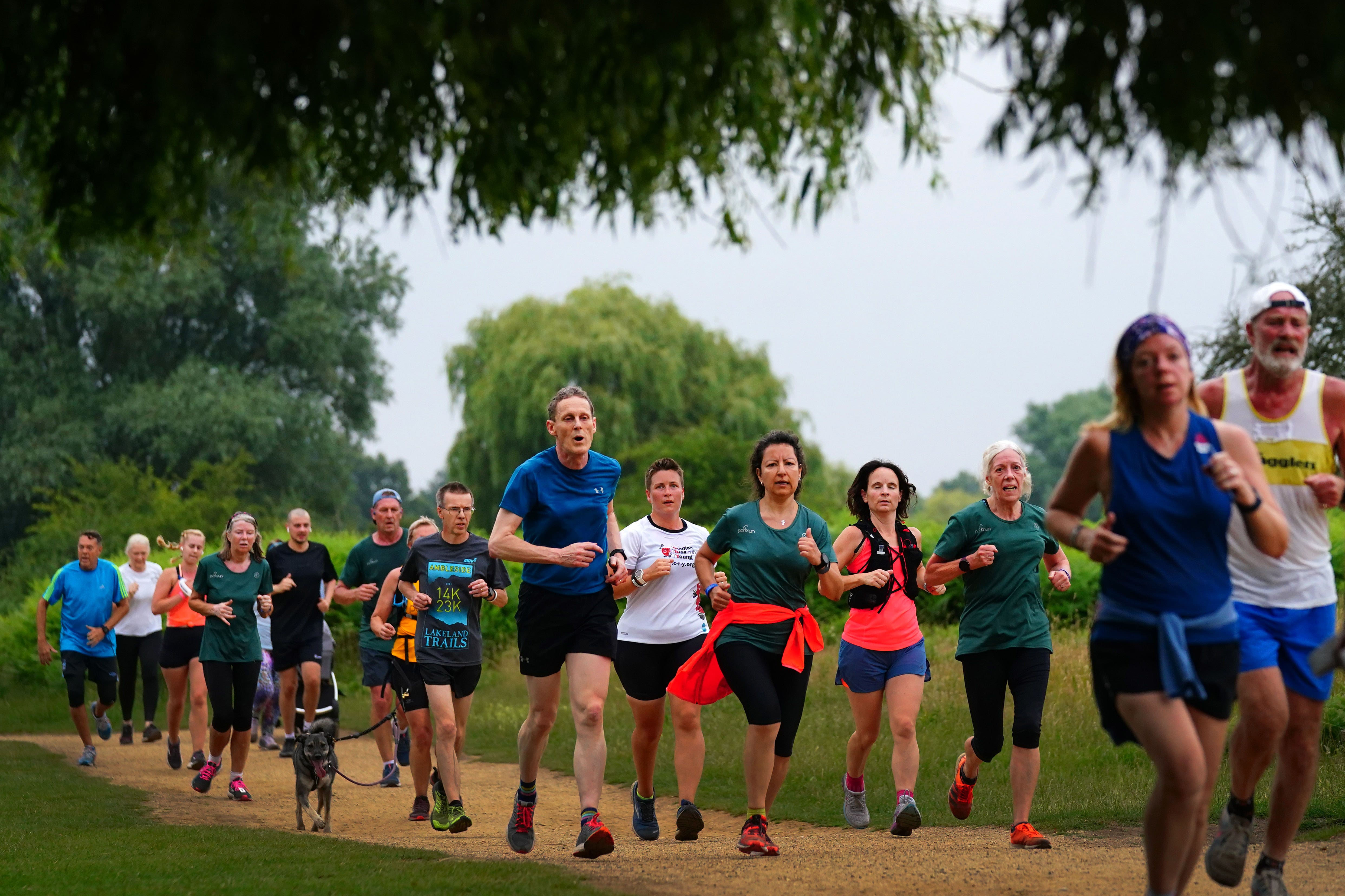 Runners taking part in parkrun at Bushy Park in south-west London as the event prepares to celebrate its 20th anniversary (Victoria Jones/PA)