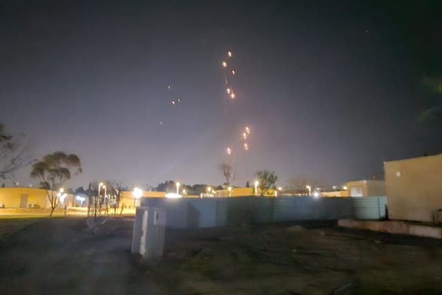 Simon King, who is a British citizen living in Israel, captured images of Iran missiles exploding over Israel (Simon King)