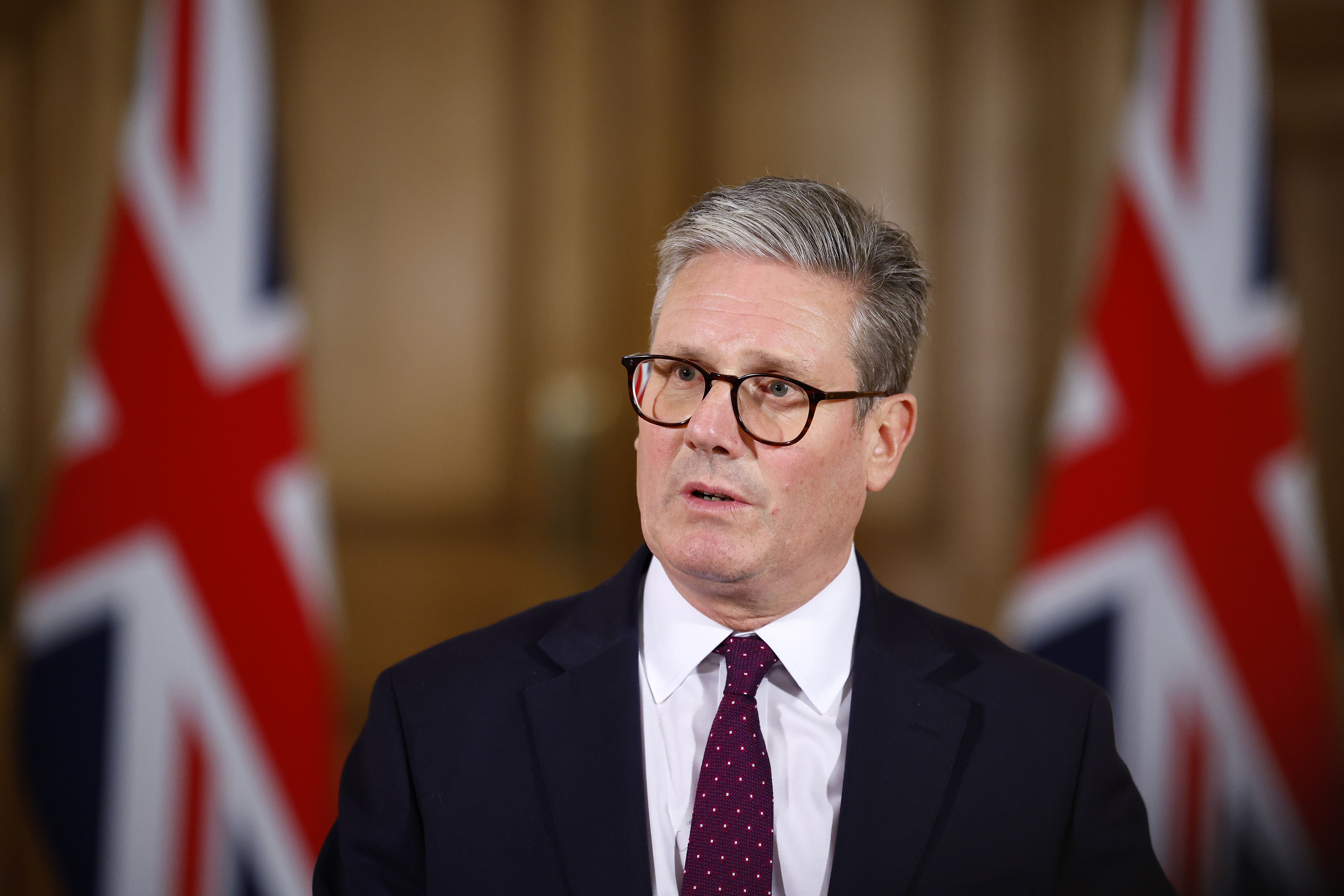 Prime Minister Sir Keir Starmer delivers a statement on the situation in the Middle East (Benjamin Cremel/PA)